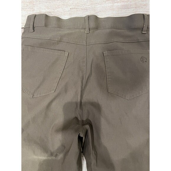 Simon Chang Denim Brown Stretch Business Office Crop Pants size 10 - Picture 5 of 8